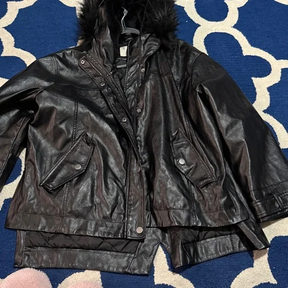 Anthropology X Pilcro Faux-Leather Hooded Jacket - Picture 8 of 11